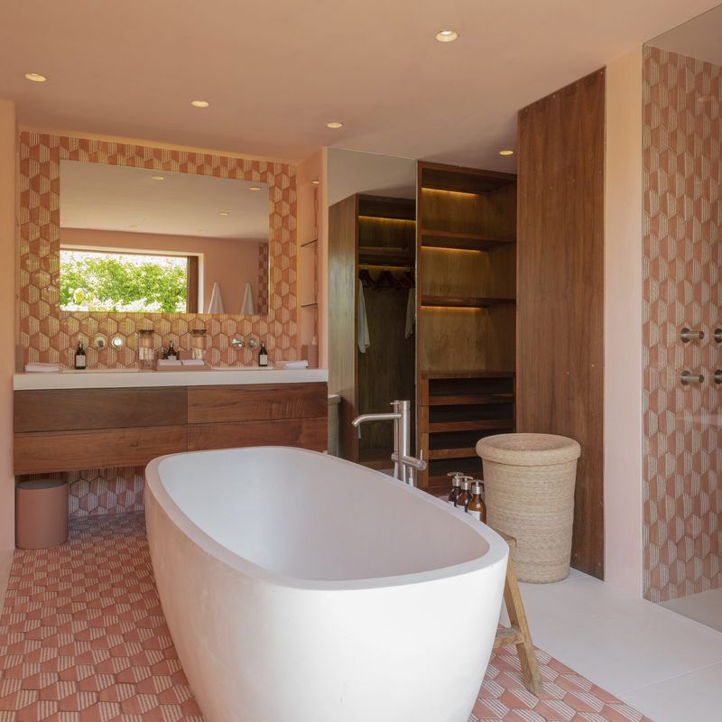 Pink Cliffside Villa in Careyes