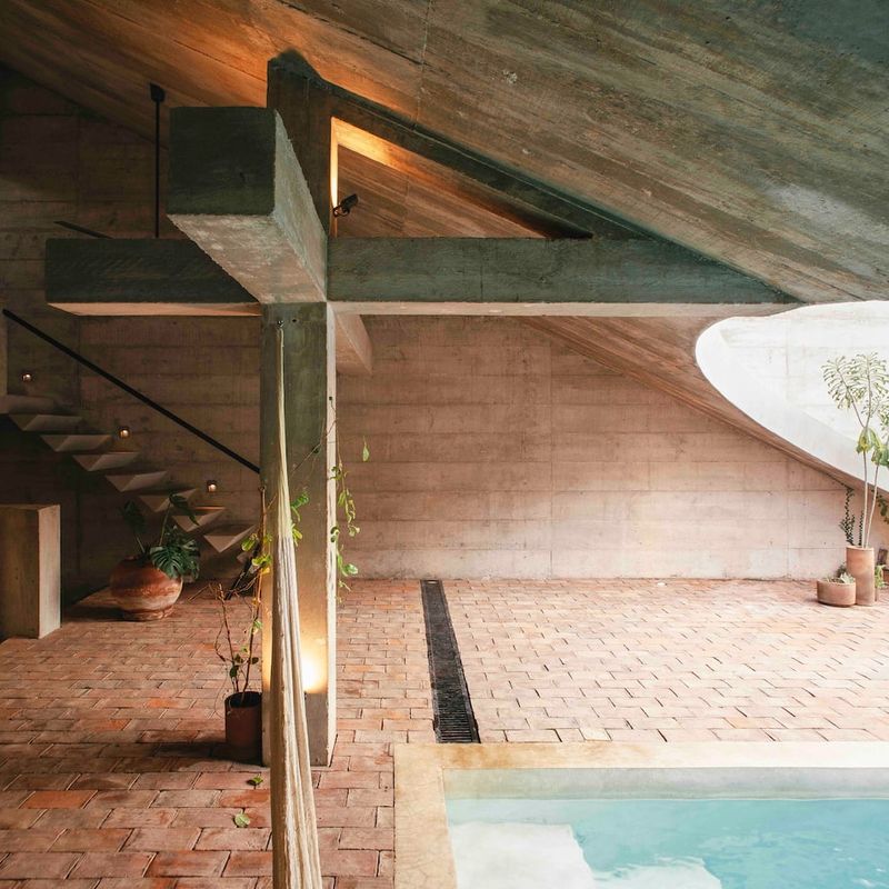 Brutalist Home in Zicatela