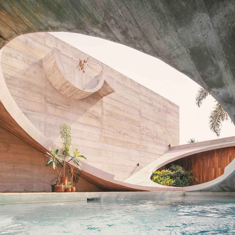 Brutalist Home in Zicatela