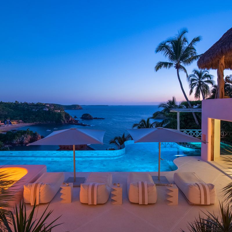 Pink Cliffside Villa in Careyes