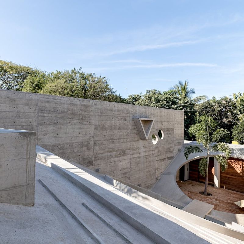 Brutalist Home in Zicatela