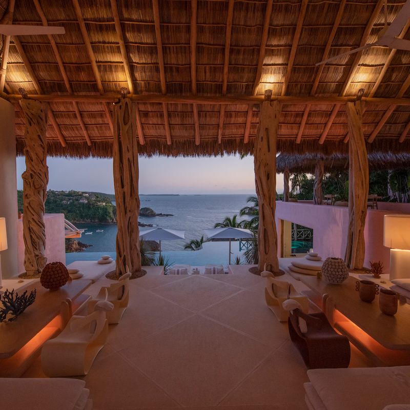 Pink Cliffside Villa in Careyes