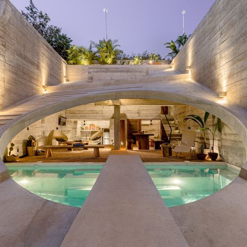 Brutalist Home in Zicatela