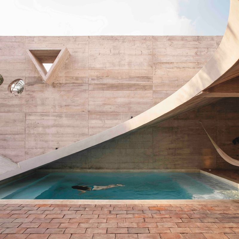 Brutalist Home in Zicatela