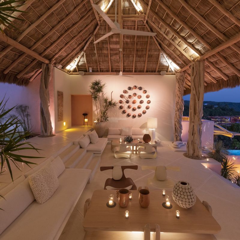 Pink Cliffside Villa in Careyes