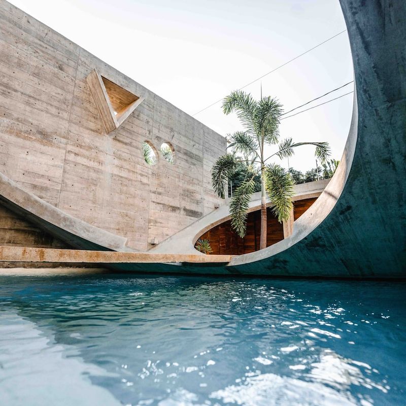 Brutalist Home in Zicatela