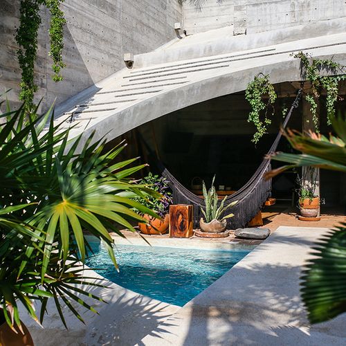 Brutalist Home in Zicatela