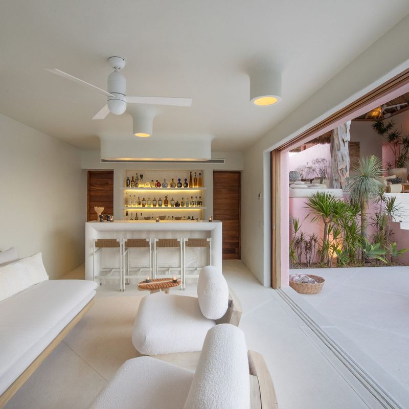 Pink Cliffside Villa in Careyes