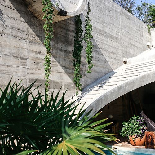 Brutalist Home in Zicatela