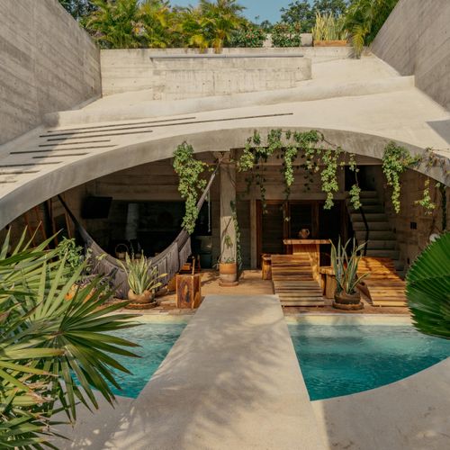 Brutalist Home in Zicatela