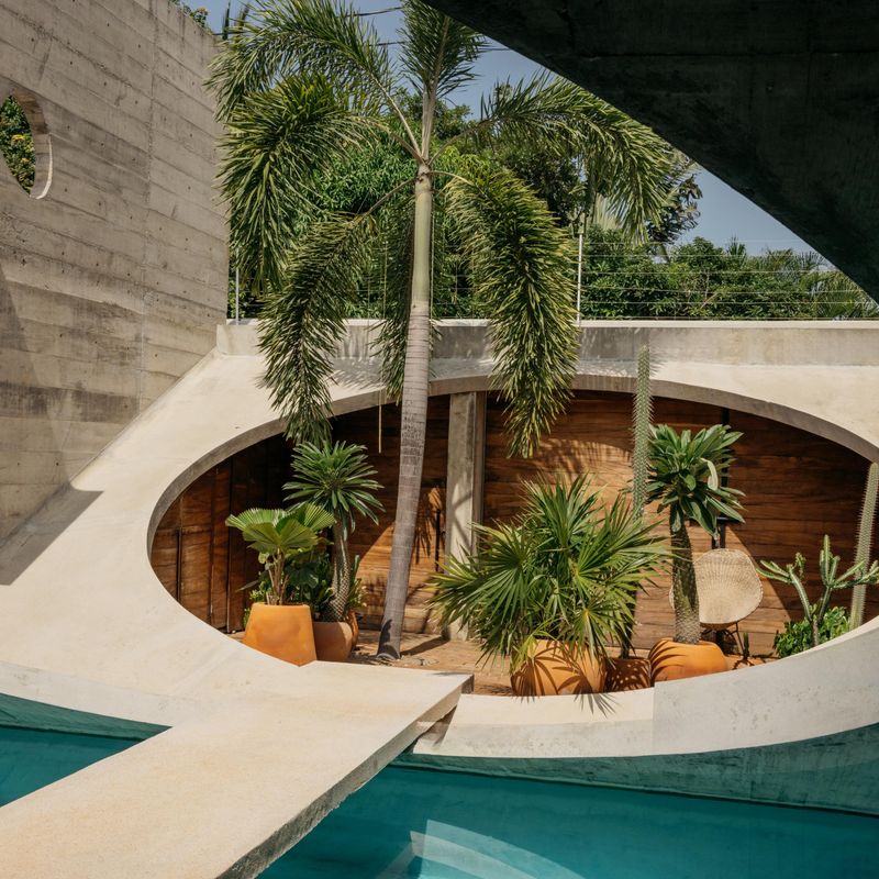 Brutalist Home in Zicatela