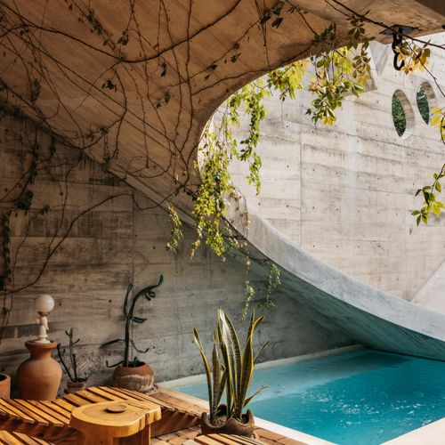 Brutalist Home in Zicatela