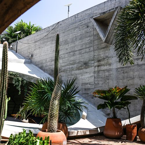 Brutalist Home in Zicatela