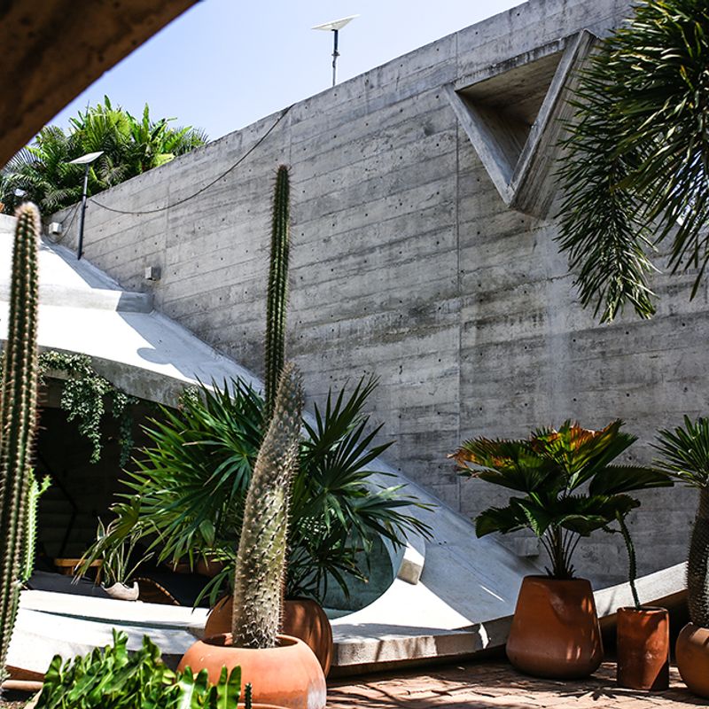 Brutalist Home in Zicatela
