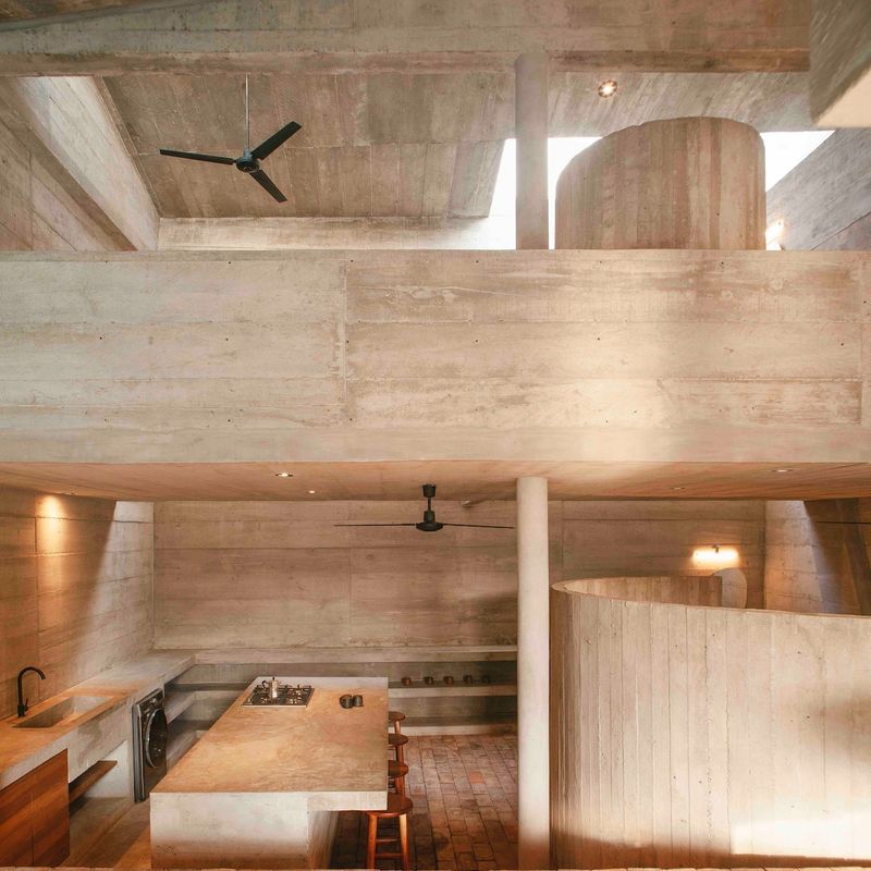 Brutalist Home in Zicatela