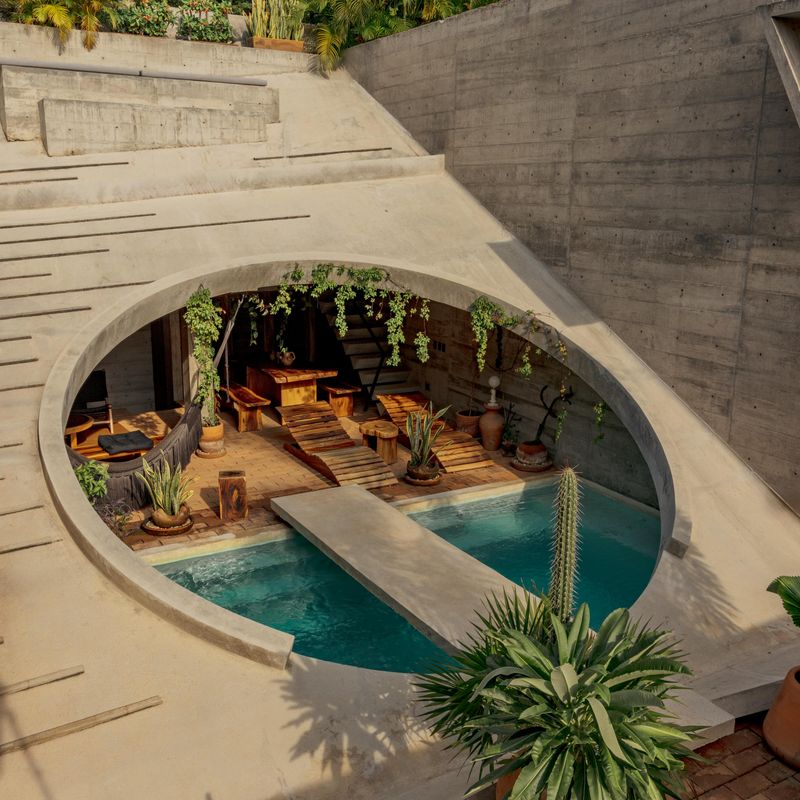 Brutalist Home in Zicatela