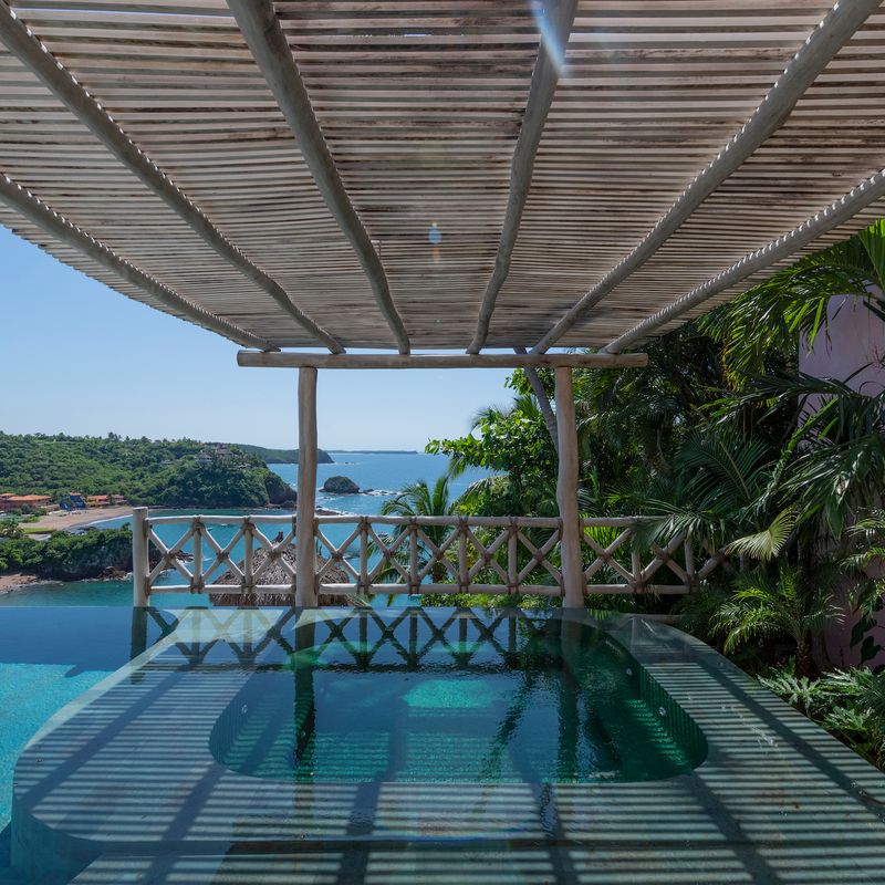 Pink Cliffside Villa in Careyes