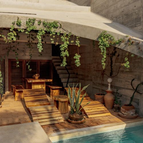 Brutalist Home in Zicatela