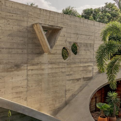 Brutalist Home in Zicatela