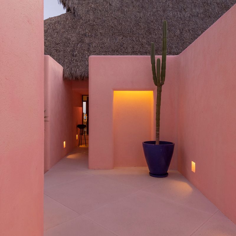 Pink Cliffside Villa in Careyes