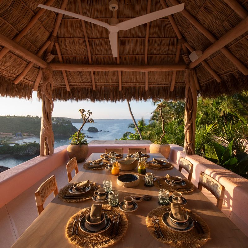 Pink Cliffside Villa in Careyes