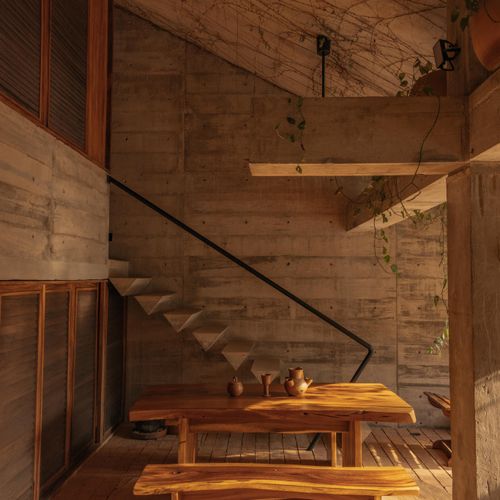 Brutalist Home in Zicatela