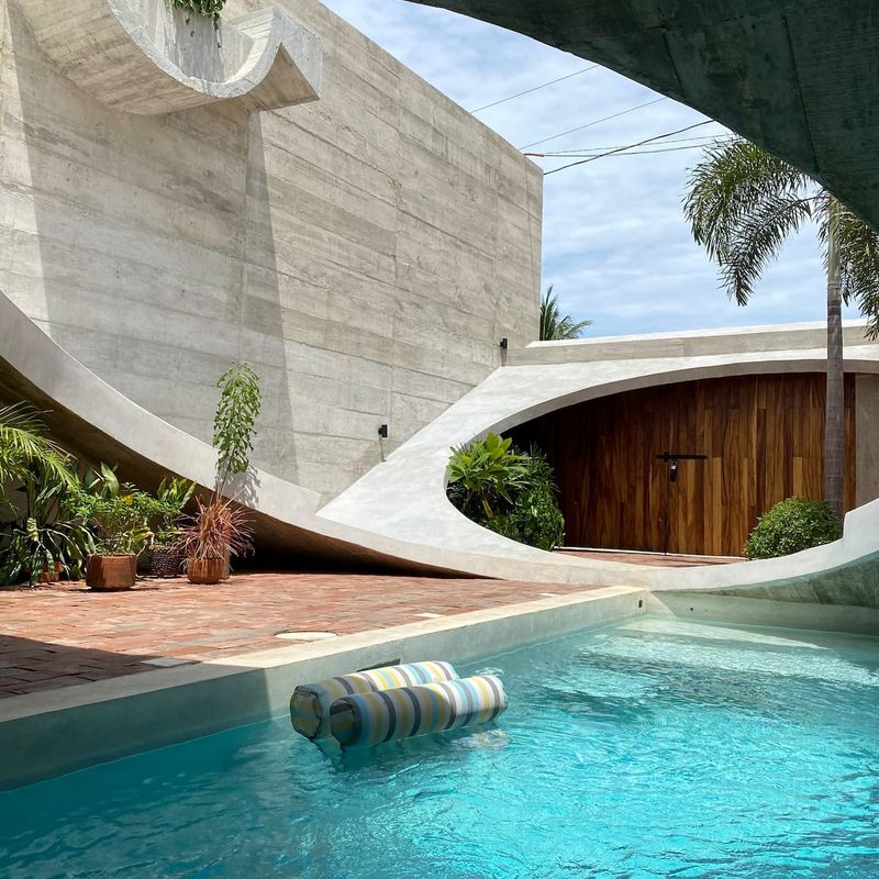 Brutalist Home in Zicatela