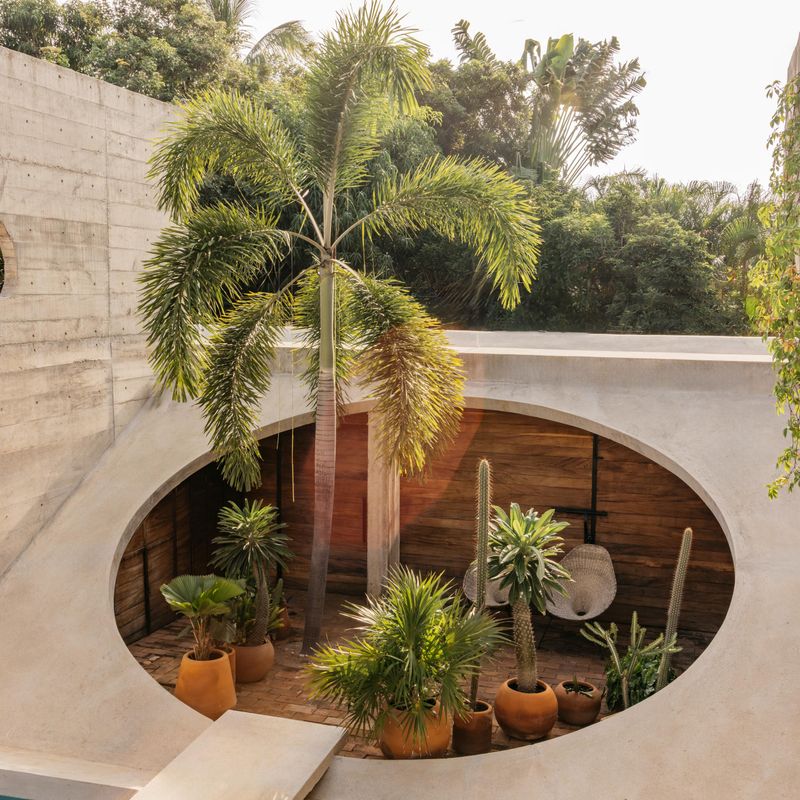 Brutalist Home in Zicatela