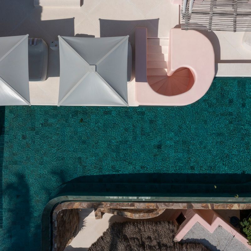 Pink Cliffside Villa in Careyes