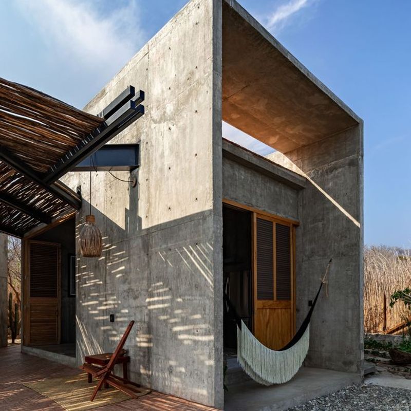 Brutalist Home in Playa Zapotengo