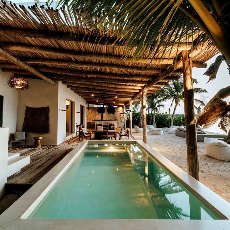 Beachfront Villa in Tankah Bay