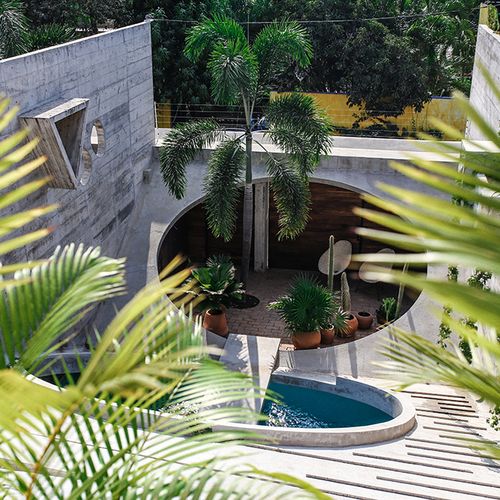 Brutalist Home in Zicatela