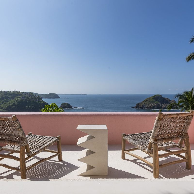 Pink Cliffside Villa in Careyes