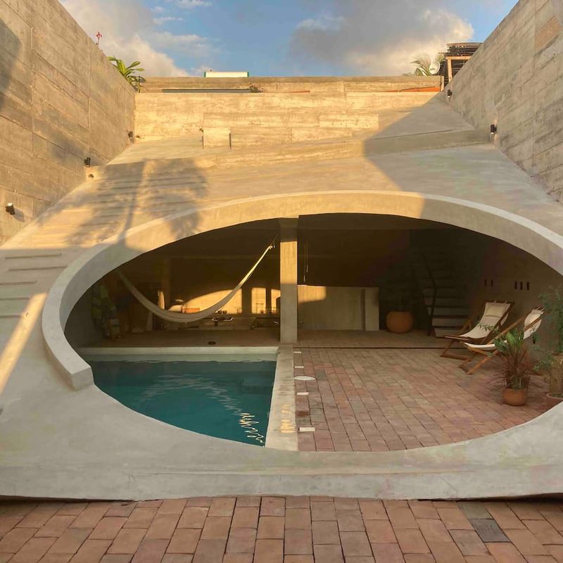 Brutalist Home in Zicatela