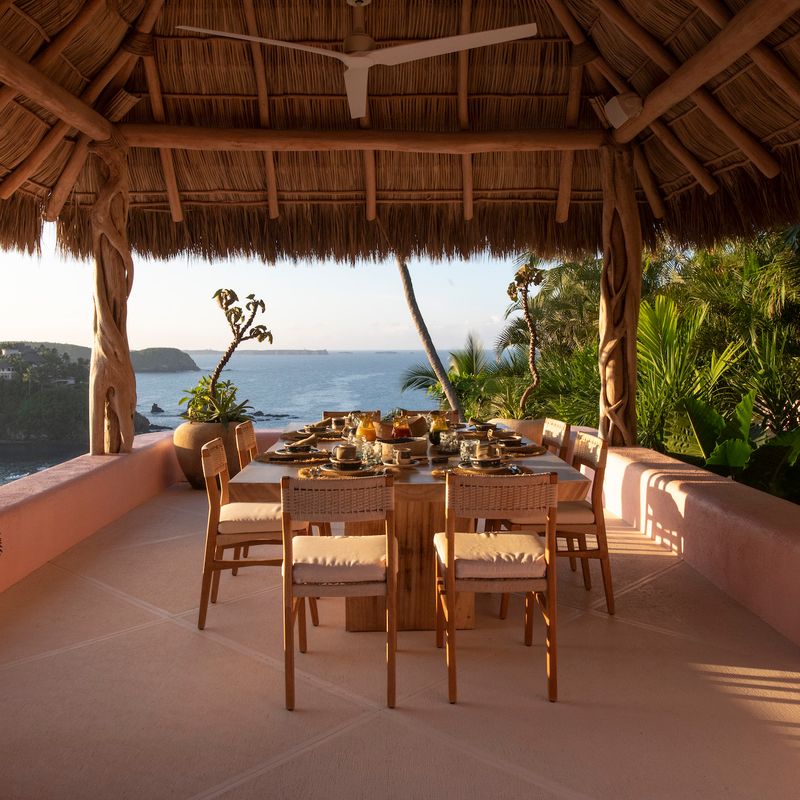 Pink Cliffside Villa in Careyes