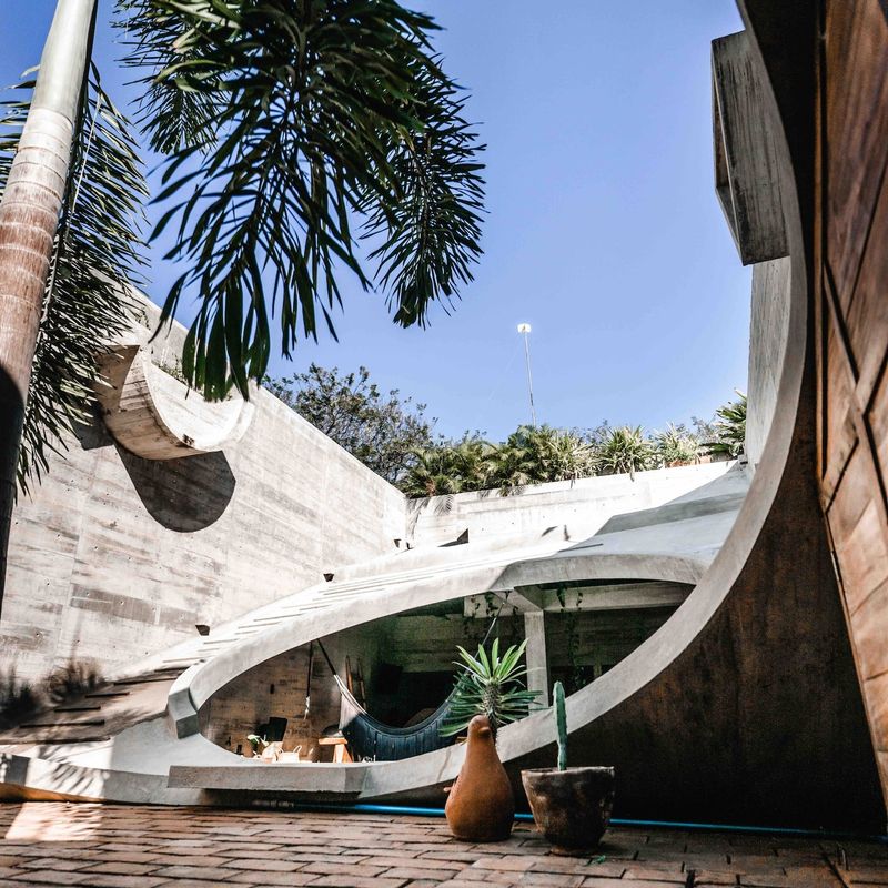 Brutalist Home in Zicatela