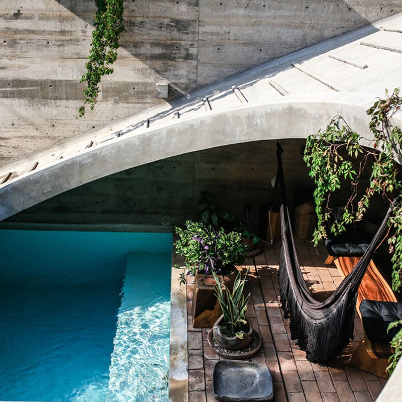 Brutalist Home in Zicatela