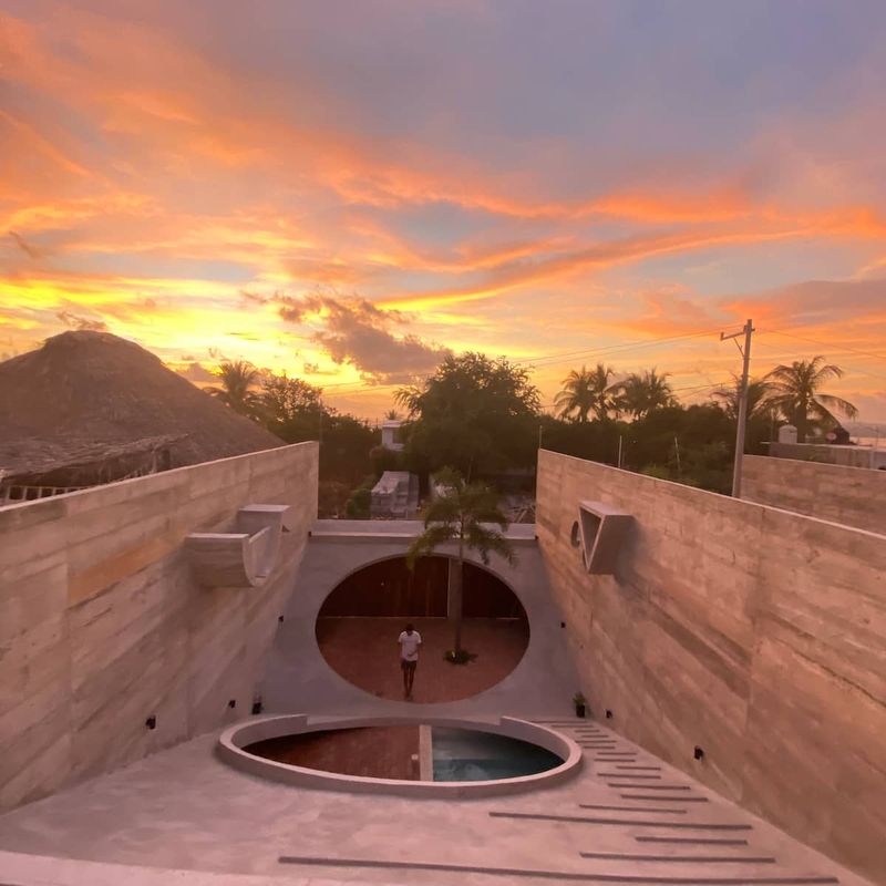 Brutalist Home in Zicatela