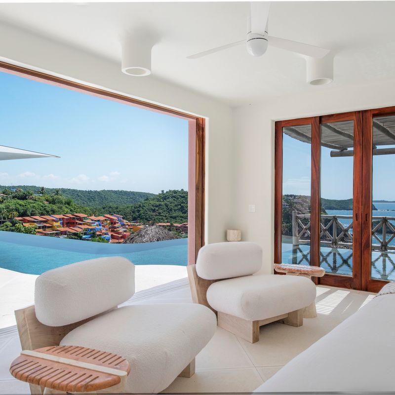 Pink Cliffside Villa in Careyes