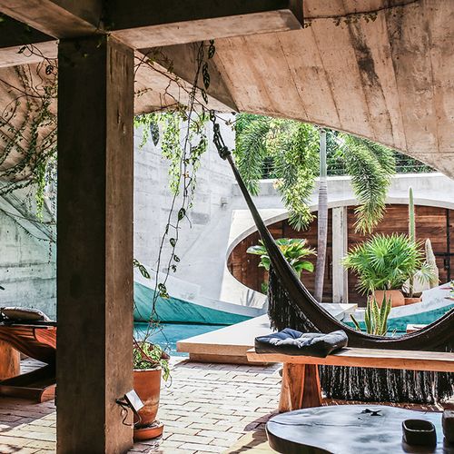 Brutalist Home in Zicatela