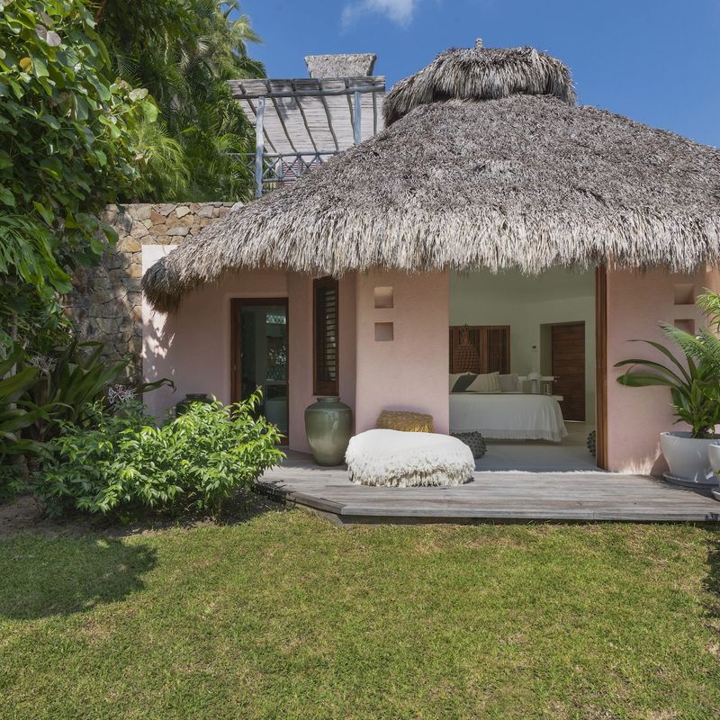 Pink Cliffside Villa in Careyes
