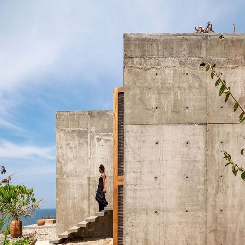 Brutalist Home in Playa Zapotengo