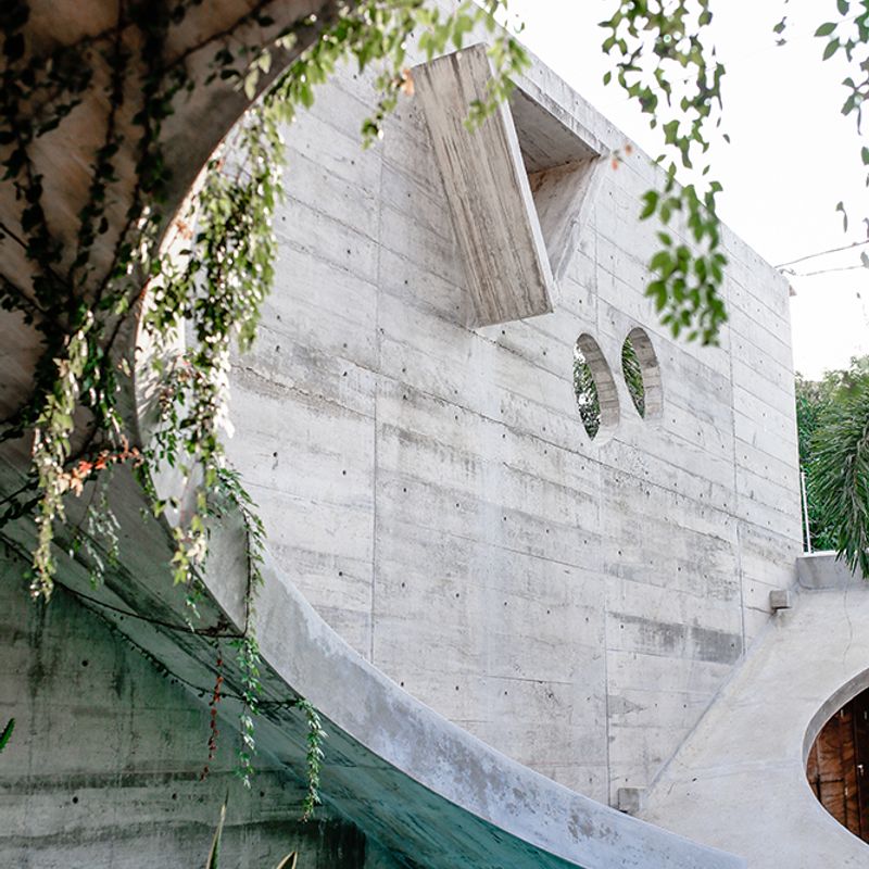 Brutalist Home in Zicatela