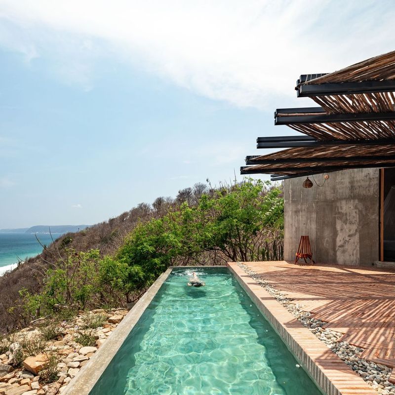Brutalist Home in Playa Zapotengo
