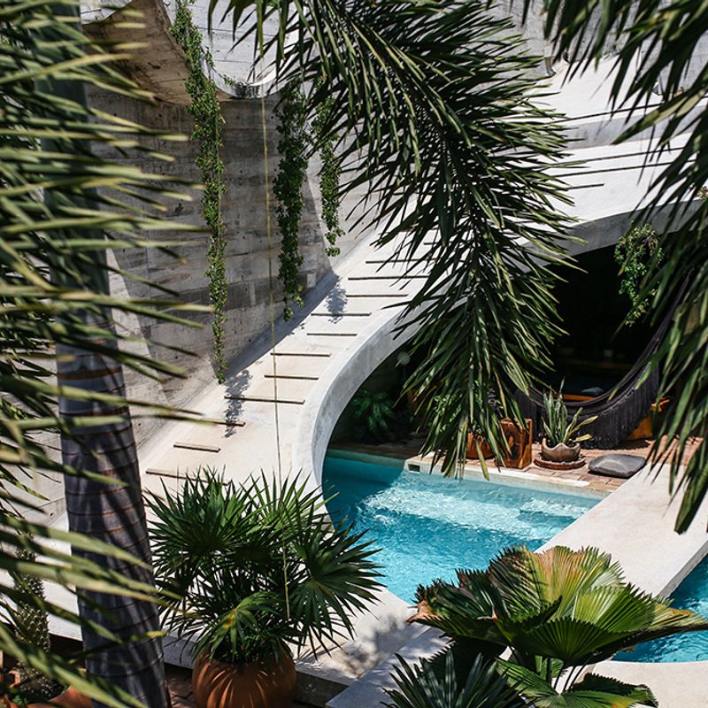 Brutalist Home in Zicatela