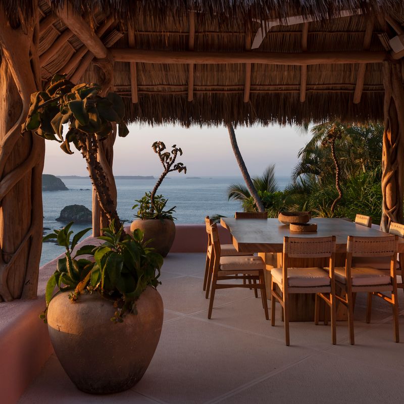 Pink Cliffside Villa in Careyes