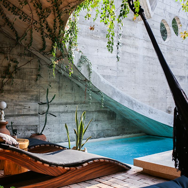 Brutalist Home in Zicatela