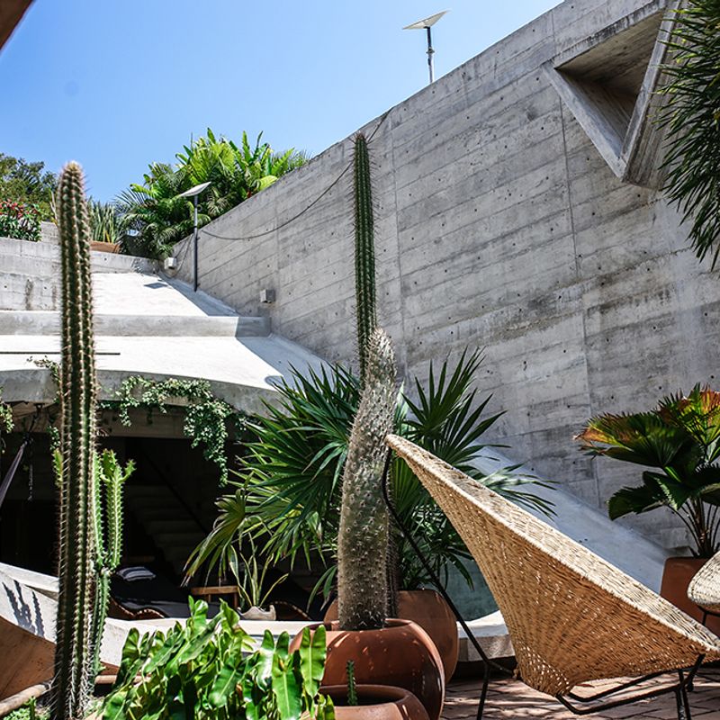 Brutalist Home in Zicatela