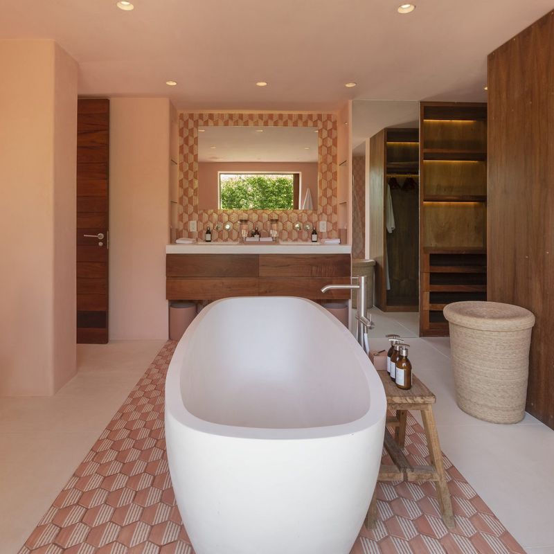 Pink Cliffside Villa in Careyes