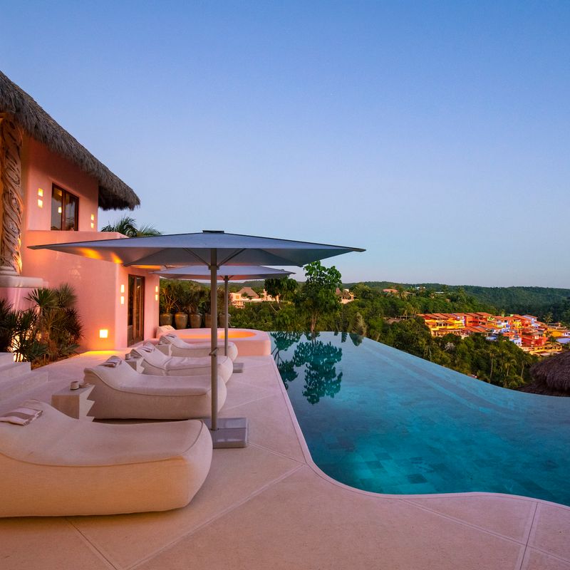 Pink Cliffside Villa in Careyes